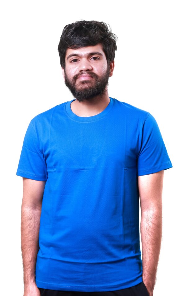 Royal Blue Plain T-shirt - Image 3