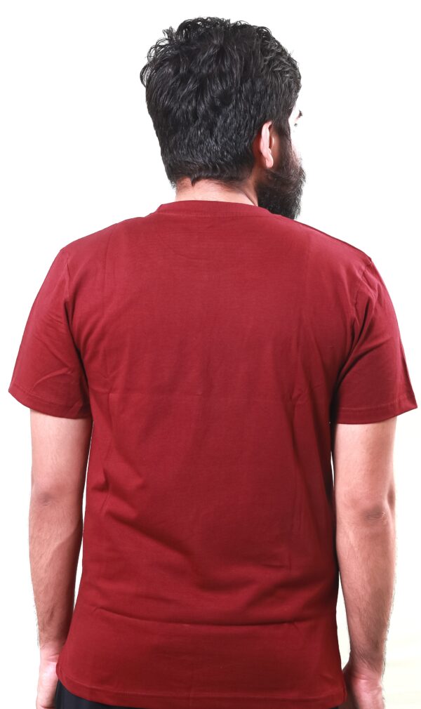 Maroon Plain T-Shirt - Image 4