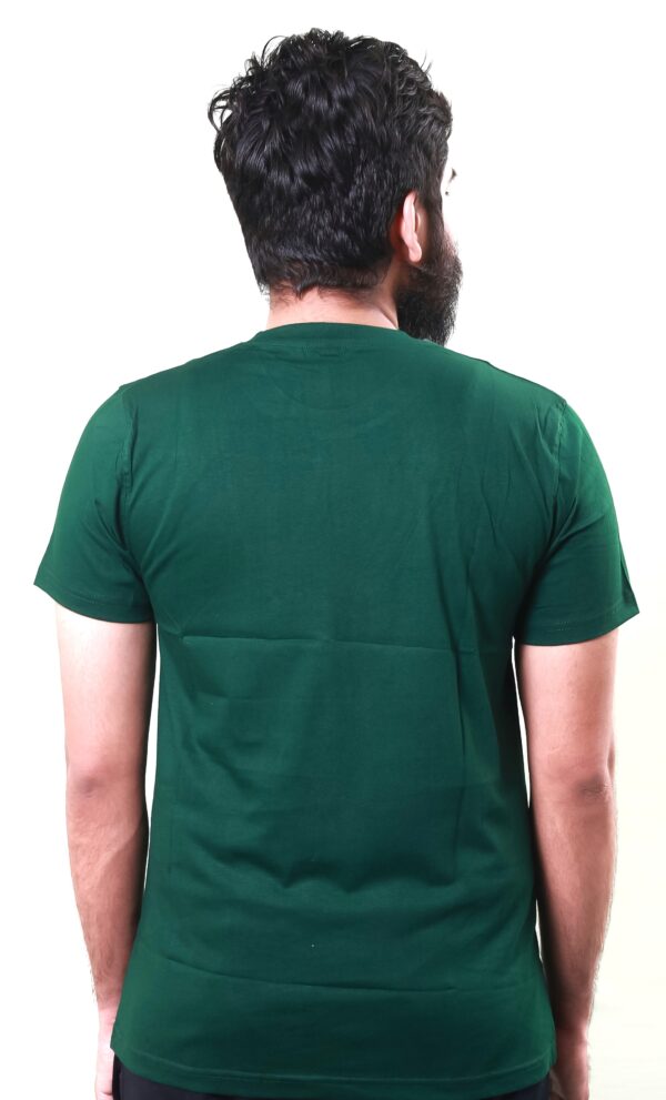 Bottle Green Plain T-Shirt - Image 4