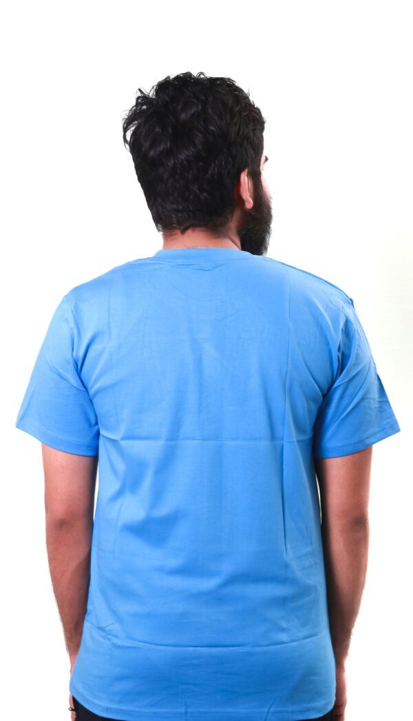 Sky Blue Plain T-Shirt - Image 4