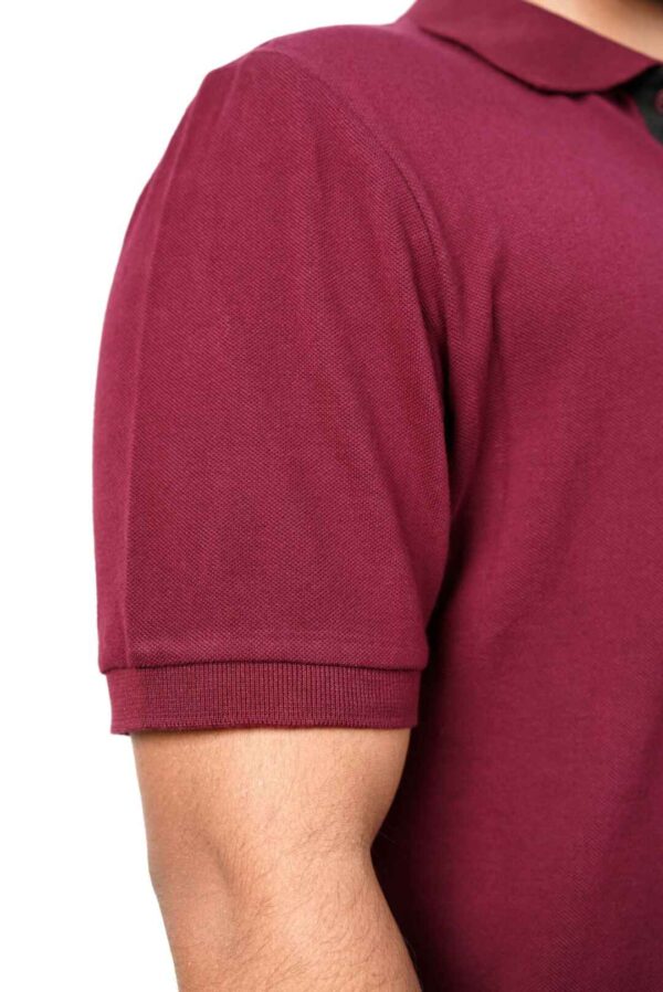 SOUTHERNHUB Polo Self Design T-Shirt - Brown - Image 6