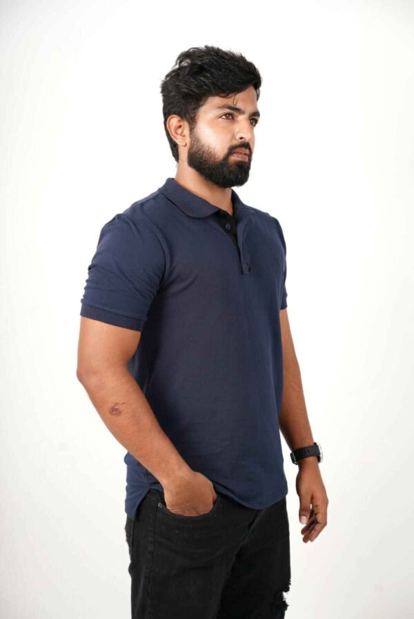 SOUTHERNHUB Polo Self Design T-Shirt - Royal Blue